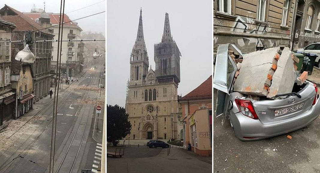 Nezapamćeni potresi u Zagrebu, otpao vrh katedrale