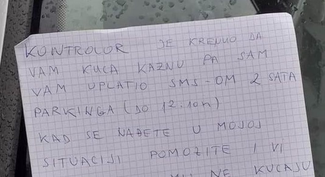 Vozač iz Osijeka na svojem automobilu našao poruku koja je mnoge oduševila