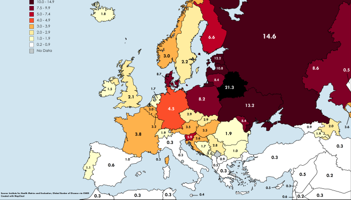 Alarmantno stanje: Europa ima najveću stopu smrtnosti od alkohola