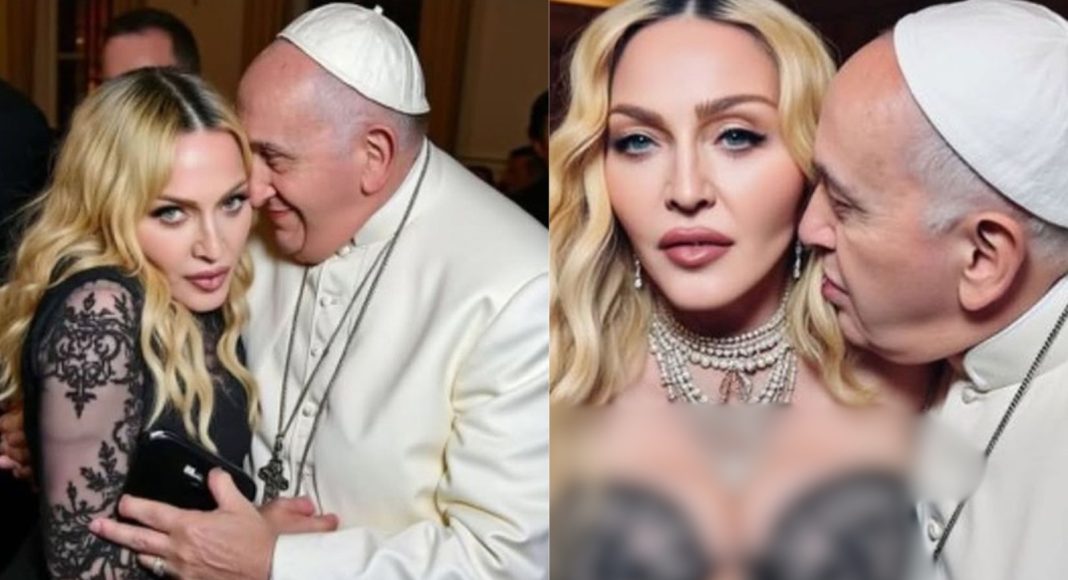 Madonna objavila bizarne fotografije s papom Franjom