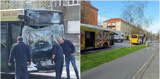 Sudar autobusa u Osijeku